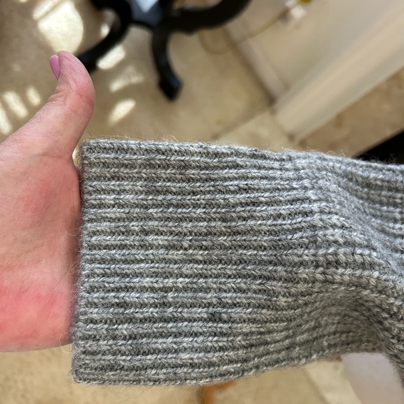 Calvin Klein Jeans Gray Oversized Half Zip Sweater - Picture 6 of 9